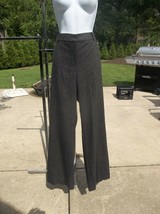 NWT TALBOTS CHARCOAL FLECK DRESS PANTS FABRIC ITALY 14 $139 - £36.90 GBP