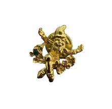 Luck Irish Leprechaun Shamrock Gold Tone Badge Lapel Tie Pin VTD - £7.38 GBP