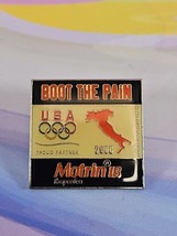 USA Olympic Team 2006 Winter Olympics Motrin &quot;Boot the Pain&quot; Italy Lapel... - €5,18 EUR