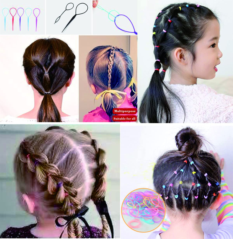 2000 PCS Clear Elastic Mini Ponytail Rubbers Ties, Soft Non-Slip Small Hair Acce Item image 6