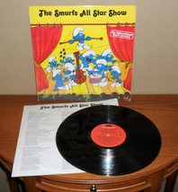 THE SMURFS ALL STAR SHOW with Inner LYRIC Sleeve Cover 1981 Vinyl RECORD - $25.00