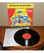 THE SMURFS ALL STAR SHOW with Inner LYRIC Sleeve Cover 1981 Vinyl RECORD - £19.98 GBP