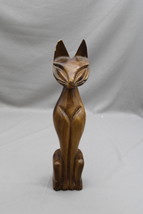 Vintage Tiki Figurine - Classic Tiki Cat - Wooden Figurine - $65.00