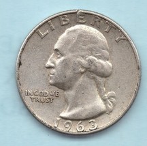 1963 D Washington Quarter - 90% silver - £7.82 GBP