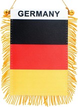 Anley 4 x 6 Inch Germany Fringy Window Hanging Flag Fringed German Hanging Flag - £5.51 GBP