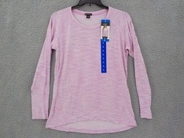 CHAMPION LONG SLEEVE TSHIRT LADIES SZ L (12-14) PURPLE PEACOCK HI LOW CR... - $6.99