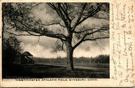 Westminster Athletic Field Simsbury Connecticut CT 1909 Lathrop DB Postc... - £38.73 GBP