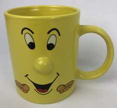 New Allied Design Happy Face Feet Coffee Mug Tea Cup Handle Yellow 3D Vintage - £11.20 GBP