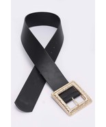 Hammered Metal Buckle Stretch Belt - $17.06 CAD