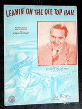 Leanin&#39; on the Ole Top Rail - 1939 Sheet Music by Nick and Charles Kenny - £1.17 GBP