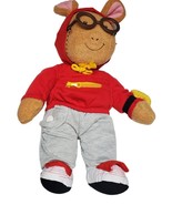 Dress Me Arthur Plush PBS 1996 Stuffed Animal Toy Red Jacket - £7.90 GBP