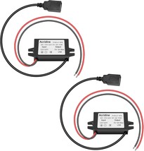 2-Pack 12V 24V DC to 5V 3A USB Female DC Converter Adapter Buck Module - $547.55 MXN