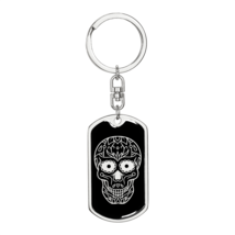 Calavera Mexican Sugar Skull 4 Stainless Steel or 18k Gold Premium Swive... - £29.67 GBP+