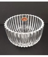Vintage Gorham Heavy Cut Crystal  Cut Fruit Dessert Salad Bowl with Sticker - $18.65