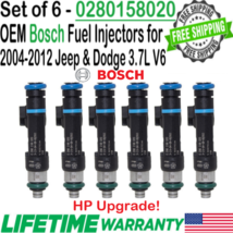 OEM Bosch 6Pcs HP Upgrade Fuel Injectors for 2006-2010 Jeep Commander 3.7L V6 - $158.39