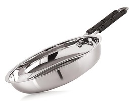 stainless steel frying pan induction Gas Compatible Fry Saute Pan 22cm-1... - £35.82 GBP