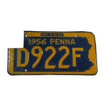 Vintage 1956 Pennsylvania Penna Pa License Plate D922F Man Cave Ford Chevy Tag - $32.71