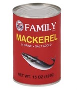 Family Mackerel In Brine Salt Added 15 Oz. (Pack Of 10 Cans) - $117.81