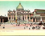 Vintage Rome Vatican Postcard - Undivided Back - Piazza S. Pietro - $5.31