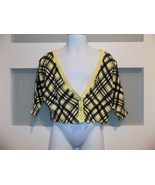 Justice Cropped Yellow/Blue/Black Cardigan Size 10 Girl&#39;s - $15.82 CAD