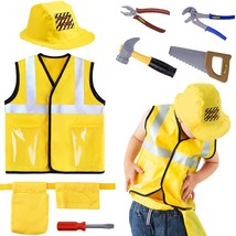 Construction Worker Costume For Boys, Toddler Dress Up Clothes, Kid Builder Care - £34.79 GBP