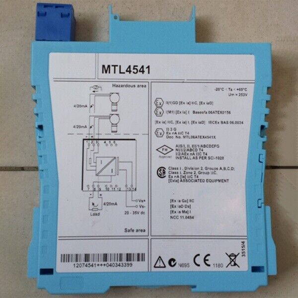 For 2 or 3 Wire Transmitters 4/20mA Repeater Power Supply MTL4541 MTL 4541 - $69.88