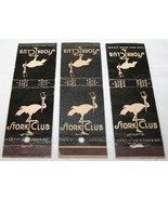 3 Vintage 1940s STORK CLUB East 53rd St NEW YORK CITY NYC Matchbook Covers - $24.74
