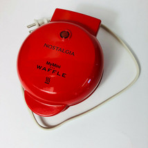 Nostalgia My Mini Waffle Maker 5 Inch Electric Non Stick 120V Red Model ... - £4.63 GBP