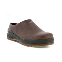 Ecco Women&#39;s Track 25 Oiled Nubuck Leather Smooth Toe Clog Shoe Cocoa Brown - $89.12