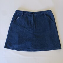White Stag Stretch Women's Blue Mini Denim Skort Measured Waist 34" image 10