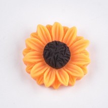 Sunflower Flatbacks Daisy Cabochons Resin Flower Flatbacks 6pcs 24mm - $4.20 CAD