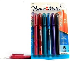 2 Paper Mate Ink Joy Gel 6 0.7mm Gel Pens Medium Point Dries Faster No Smear - £19.66 GBP
