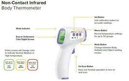 ED200131SMME  MEMS131002   Non-Contact Infrared Body Thermometer, - £99.86 GBP
