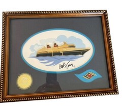 Disney Cruise Line Exclusive AAA/CAA  Framed Ship Pin Set  Captain Tom Autograph - £75.19 GBP