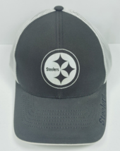 Official Pittsburgh Steelers Fitted Black Hat Reebok Team Apparel NFL Adjustable - £7.95 GBP