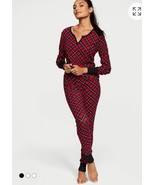 Victoria’s Secret Women’s 2 Pc Lipstick Red Tartan Thermal Pajama Set Si... - $19.90