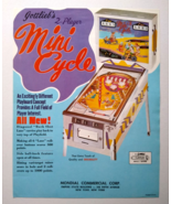 Mini Cycle Pinball Flyer Original Vintage 1970 Game Art 8.5&quot; x 11 Mod  R... - £33.17 GBP