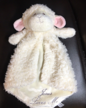 Aurora Baby Lamb Sheep Jesus Loves Me Security Blanket - £10.04 GBP