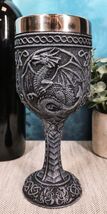 Gothic Celtic Knotwork Rune Celestial Moon Dragon Wine Goblet Chalice Cu... - $420.96 MXN