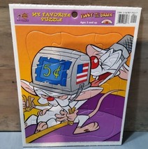1997 Pinky And The Brain My Favorite Tray Puzzle Warner Bros 12 Pcs Card... - $9.50