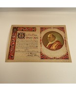 Vintage 1952 Pope Pius XII Apolistic Blessing Vellum Paper Catholic KG JD - £27.60 GBP