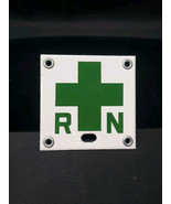 Old US Army Cross Ambulance RN Medical Nurse Mini Porcelain Square Plaqu... - £51.81 GBP