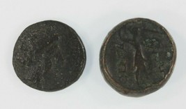 Ancient Greece 2-coin Set 400-344 BC Larissa AE 196 BC Thessalian League - £43.50 GBP