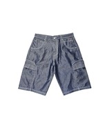 Vtg Y2K FUBU Jean Carpenter Shorts Blue Denim Baggy hip hop Men&#39;s Size 3... - $718.85 MXN
