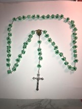 Catholic ROSARY-Light Green Rose Flower bead with St. Jude as center  &amp; ... - £12.27 GBP