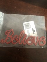 christmas ornament &quot;Believe&quot;. Red Glittery - £9.97 GBP