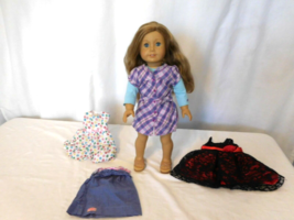 American Girl Doll  Pleasant Company 2008 + Pretty Plaid Outfit + clothes - £52.90 GBP