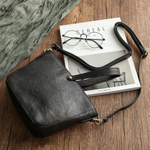 Handmade Handbag First Layer Cow Leather Portable Bucket Women Bag 2022 ... - £94.90 GBP