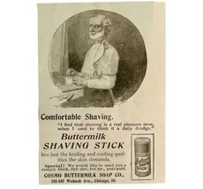 Cosmo Buttermilk Shaving Stick 1894 Advertisement Victorian Hygiene ADBN... - $19.99