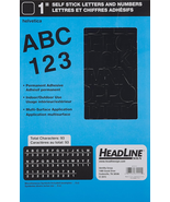 Headline Sign 31111 Stick-On Vinyl Letters and Numbers, Black, 1-Inch - $10.67